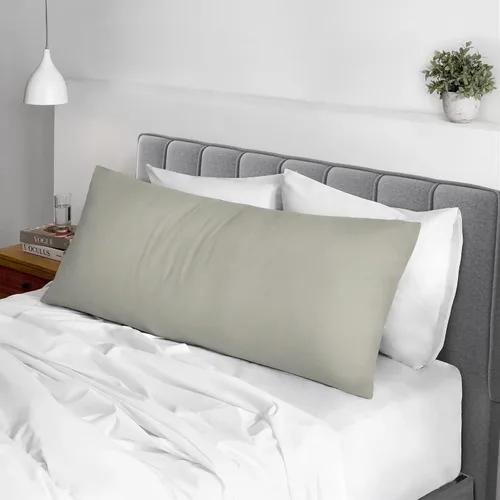Miniatura 114 de Pizuna Juego de 2 fundas de almohada de 100 % algodón puro, tamaño estándar, color blanco, lujosas fundas de almohada de 400 hilos de satén