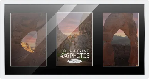 Miniatura 54 de Marcos de fotos modernos para decoración de pared, marco de collage de fotos de 8 x 10 pulgadas, acabado negro con paspartú negro para dos fotos