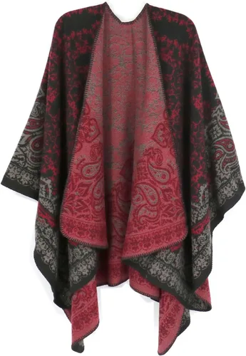 Miniatura 177 de Poncho chal para mujer, suéteres suaves y cálidos para mujer, parte delantera abierta, poncho de viaje para otoño, invierno y primavera