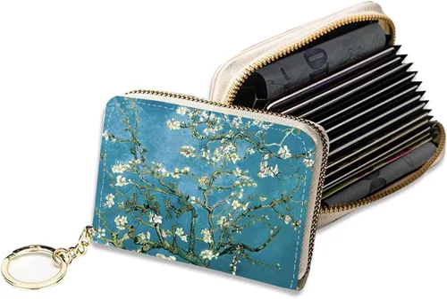 Miniatura 12 de Soporte para tarjetas de crédito, elegante cartera delgada para mujer con bloqueo RFID, perfecta para negocios y uso diario, mantiene tus