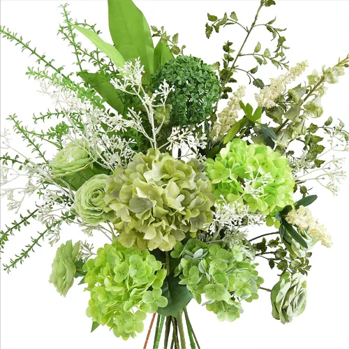 Miniatura 36 de FiveSeasonStuff - Peonías y hortensias artificiales de seda, ideal para decoración de bodas, novias, hogar, decoración de centro de mesa (2 ramos).