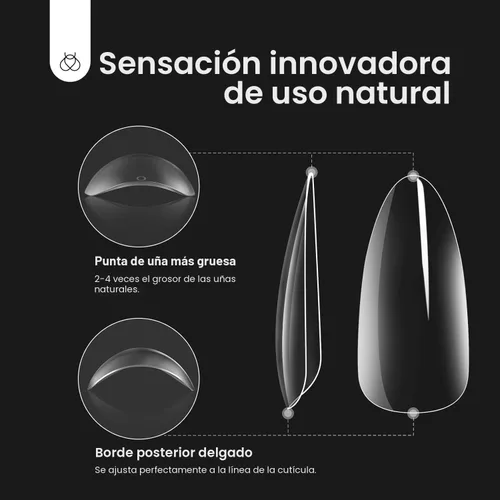 Miniatura 6 de Kit de Uñas de Gel Beetles con Puntas de Uñas de Almendra, Set de Extensión de Uñas Fácil 9 en 1, Gel de Pegamento para Uñas con Puntas de Uñas