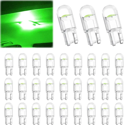 Miniatura 13 de 30 bombillas LED 194 para automóvil, 168 2825 W5W T10 de cuña COB LED de repuesto, bombilla de placa de matrícula de 6000 K, bombilla interior libre