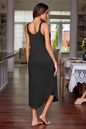 Miniatura 6 de Ekouaer Camisón largo sin mangas para mujer, camisón suave, camisón para dormir, ropa de dormir, vestidos de descanso