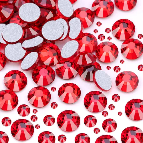 Miniatura 23 de Dowarm 2650 diamantes de imitación de cristal con parte trasera plana, 6 tamaños de 0.059 in a 0.256 in, cristales de parte trasera plana