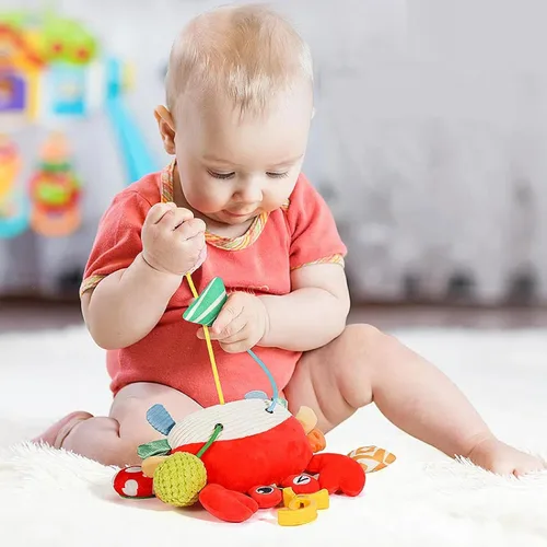 Miniatura 4 de Juguetes de asiento de coche y cochecito para bebés de 0 a 12 meses, juguetes colgantes de cangrejo para niños y niñas