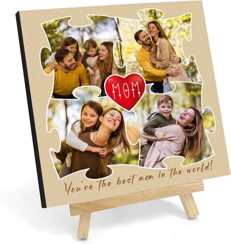 Miniatura 8 de Marco de fotos personalizado con soporte, impresión de imagen personalizada, regalos de fotos personalizados para decoración del hogar, exhibición