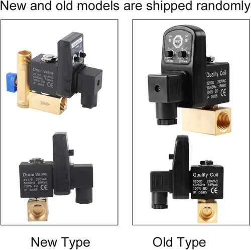 Miniatura 2 de Válvula de drenaje automática G1/2 DN15 Válvula de drenaje electrónica automática cronometrada para gestión de condensado de compresor de aire (230V)