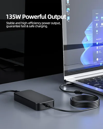 Miniatura 7 de Nicpower Cargador de CA de 135 W apto para Lenovo Thinkpad T15p T440 T540p W541 W540 X1 Extreme, apto para Legion Y530 Y520 Y740 Y730, Ideapad