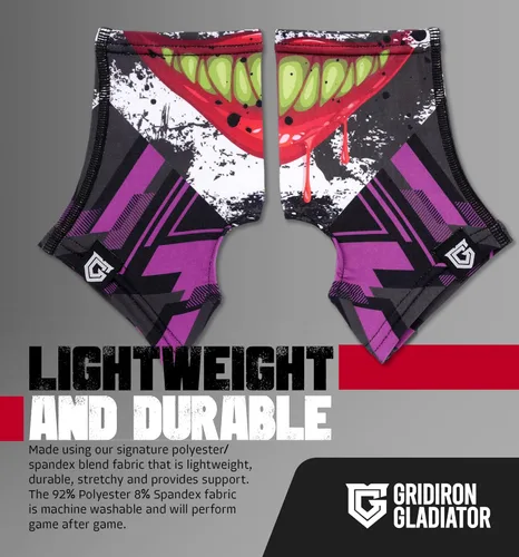 Miniatura 3 de GridIron Gladiator - Fundas de tacos, calcetines para tacos de fútbol americano, polainas para tacos de fútbol, béisbol y sóftbol Guasón