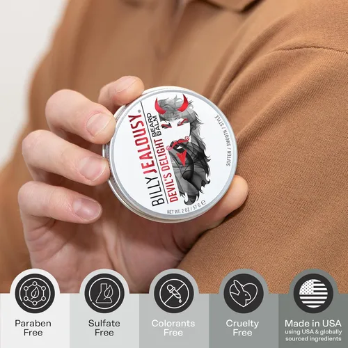Miniatura 3 de Billy Jealousy Beard Balm with Light Hold & Low Shine, Everyday Beard Styling Balm Loaded With Coconut, Shea & Sunflower Oils For Smooth & Nourished