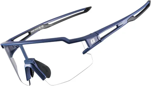 Miniatura 10 de ROCKBROS Gafas de sol deportivas fotocromáticas para hombres y mujeres, protección UV para ciclismo Negro rojo