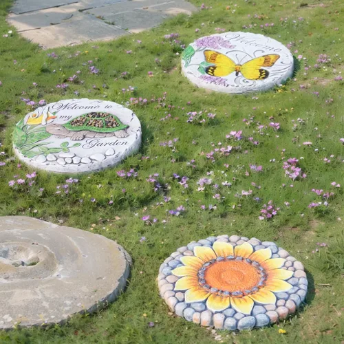 Miniatura 5 de Piedras decorativas de girasol para jardín al aire libre – Adoquines para sendero exterior, piedras de jardín, piedras decorativas para jardín al
