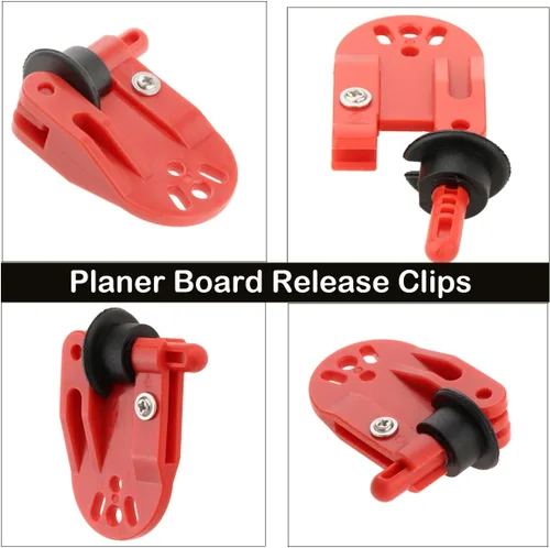 Miniatura 5 de 4 unids Cepilladora Zams Pro Release Clips Pesca en línea Clip lateral para Aparejos de pesca en alta mar Trolling Downrigger Clips Rojo
