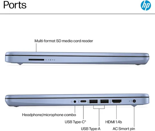 Miniatura 6 de HP Pavilion Laptop 2026 Notebook para estudiantes y trabajo remoto, Intel N150, 8 GB de RAM, 128 GB de almacenamiento, tarjeta SD de 256 GB, ligera