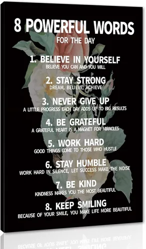 Miniatura 63 de Mindset is Everything - Lienzo motivacional para la oficina, arte de pared con citas inspiradoras de emprendedor, impresión de póster para sala