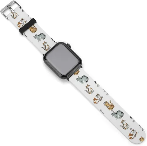 Miniatura 16 de Correa de reloj de silicona suave compatible con Apple Watch para hombres/unisex/jóvenes compatible con Iwatch Series 5/4/3/2/1, Happy Camper