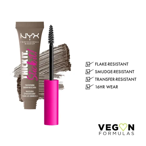 Miniatura 2 de NYX PROFESSIONAL MAKEUP Thick It Stick It Máscara Engrosante para Cejas, Gel para Cejas - Taupe