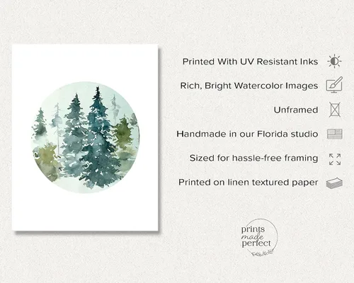 Miniatura 2 de Forest Landscape Art Prints - Nature Wall Decor - 8x10 - Set of 3 - Unframed