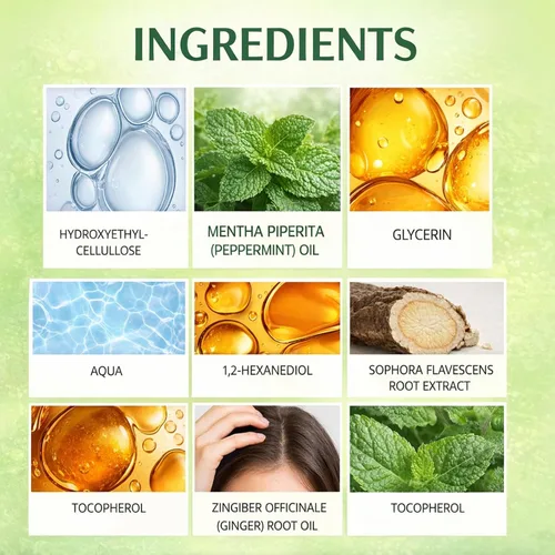 Miniatura 6 de Sistema de recrecimiento del cabello, suero avanzado para el crecimiento del cabello con ginseng, eclipta prostrata, aceite de menta y raíz