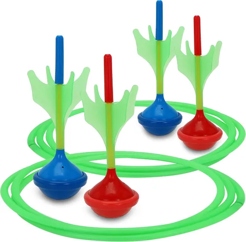 Miniatura 9 de JOYIN Juego de dardos de césped para niños y adultos, juegos de césped que brillan en la oscuridad al aire libre para adultos y familia, juego