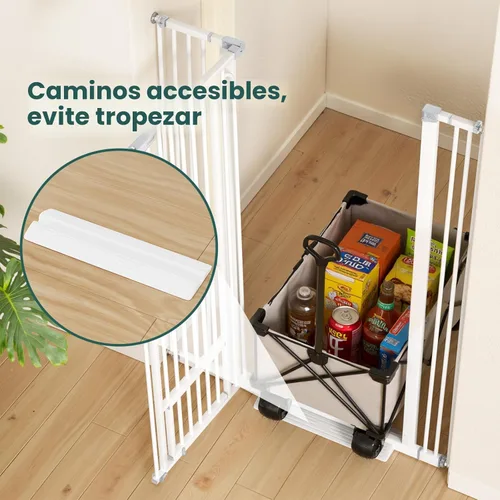 Miniatura 4 de Ostutry Puerta para gatos extra alta de 53 pulgadas para puerta, sin perforaciones, puerta de perro de 29.5 a 40.1 pulgadas de ancho con puerta