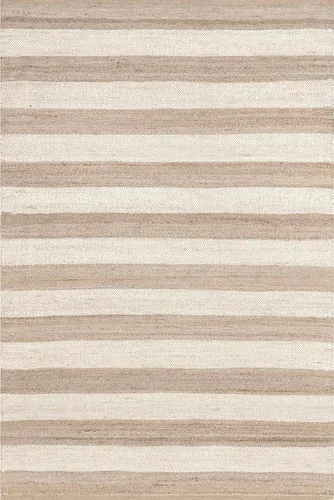 Miniatura 8 de Tapete NuLoom Alisia de yute, con diseño de rayas, 2' 6" x 8', blanco mate Alisia Blanquecino