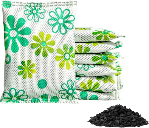 Paquete de 12 absorbentes de olores de carbón activado, desodorante para refrigerador, eliminador de olores para el hogar, mascotas, automóvil, 1.76