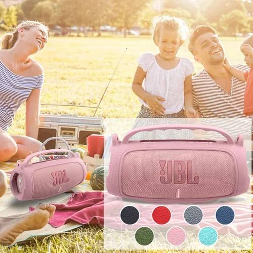 Miniatura 9 de Funda de silicona compatible con JBL Charge 5 Altavoz Bluetooth portátil impermeable (Cubierta de silicona rosa)