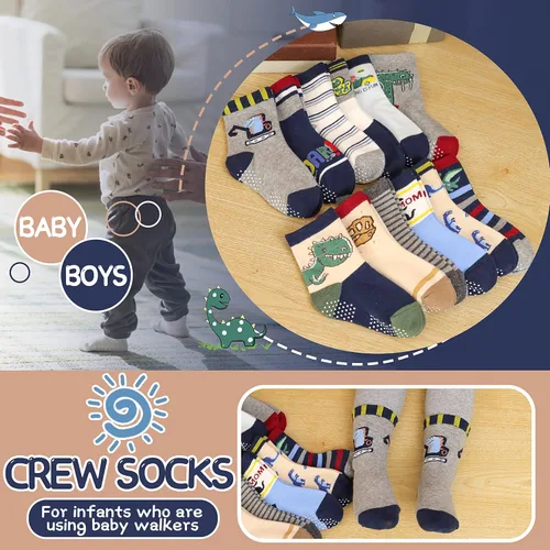 Miniatura 5 de Calcetines de agarre para bebés y niños calcetines de algodón antideslizantes y antideslizantes