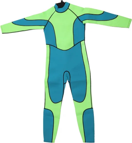 Traje de neopreno para niños y niñas, verde de manga larga de 0.098 pulgadas (0.098 in) cálido para mantener el patrón de pulpo para niños pequeños,