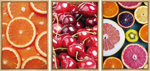Miniatura 135 de wall26 Lienzo enmarcado para pared, juego de arte de hierbas, verduras y condimentos en madera, alimentos, fotografía cultural, realismo, paisaje