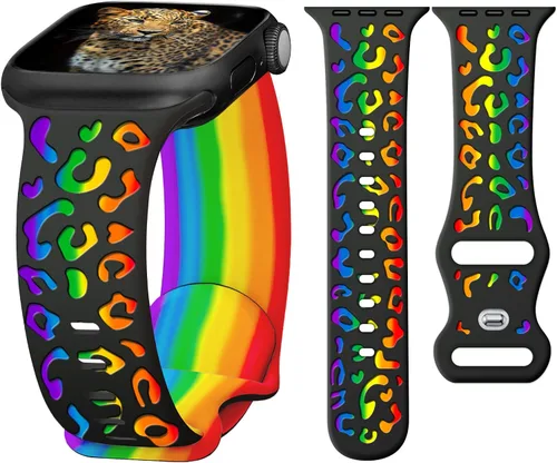Miniatura 9 de Correa de silicona compatible con correas de Apple Watch de 1.614 in, 1.575 in, 1.654 in (S10/11) 1.496 in para mujer, correas para iWatch SE Series