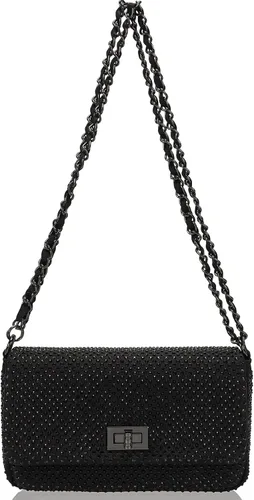Miniatura 2 de Dexmay - Bolso clásico de cristal con solapa para fiesta, bolso de mano con diamantes de imitación