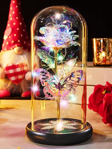 Miniatura 17 de Pusuny Flores para el Día de la Madre, regalos para mamá y mujer, regalo de cumpleaños, rosa de cristal de galaxia eterna, flores de cristal