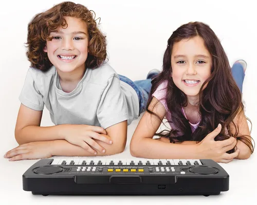 Miniatura 6 de Teclado de piano para niños, 37 teclas, instrumento de juguete musical para niños, teclado electrónico para niños y niñas de 3 a 7 años (negro)