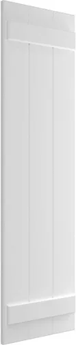 Miniatura 2 de Ekena Millwork 16 1/8 pulgadas de ancho x 67 pulgadas de alto, contraventanas de PVC de tres tablas unidas estilo Board-n-Batten, sin acabado