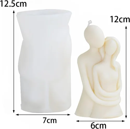 Miniatura 5 de Molde de Cuerpo de Niña de Resina para Vela en Pareja - Molde de Silicona 3D para Fundición de Arcilla y Resina - Suministros para Artesanía RX-68