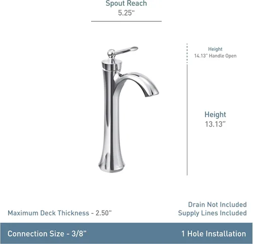 Miniatura 2 de Moen 4507ORB Wynford - Grifo de baño de arco alto con una manija, bronce aceitado Oil Rubbed Bronze
