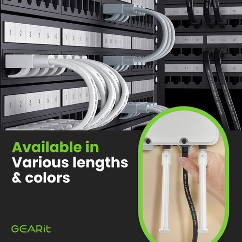 Miniatura 7 de GEARit Cable Ethernet plano Cat 6 para exteriores (15 pies, negro) Chaqueta LLDPE clasificada para entierro directo – Cat6 blindado FTP 10Gbps