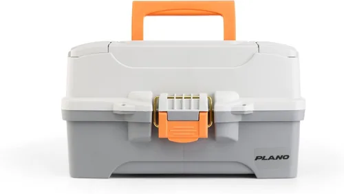 Miniatura 9 de Caja de señuelos de pesca marca Plano, de dos bandejas con doble acceso superior, Multi Azul/Blanco