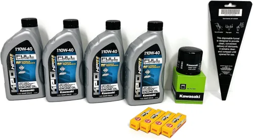 KAWASAKI Kit de cambio de aceite para moto acuática con filtro OEM 2011-2015 STX-15F 16097-0007 W61020-203A NGK Bujías Juego de 4