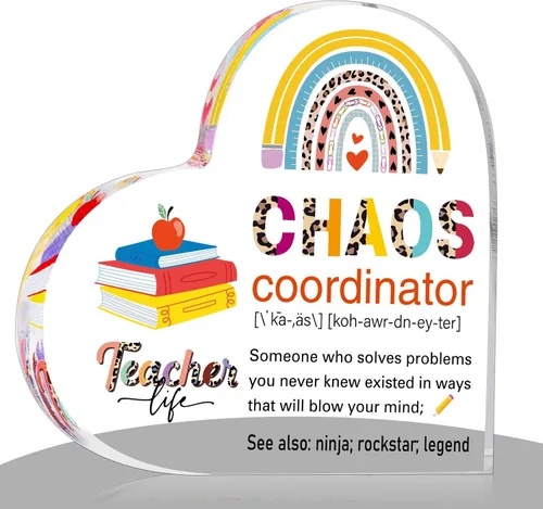 Miniatura 31 de Yookeer Regalos de agradecimiento para profesores, pisapapeles acrílico de manzana de 3 pulgadas, el mejor regalo para profesores, regalo