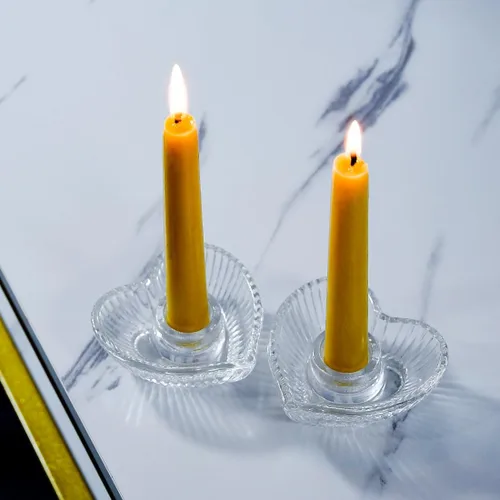 Miniatura 3 de DEYBBY - Juego de 12 velas cónicas de cera de abeja natural de 6 pulgadas, sin humo y sin goteo, velas de cera de abeja orgánica pura, 4-5 horas