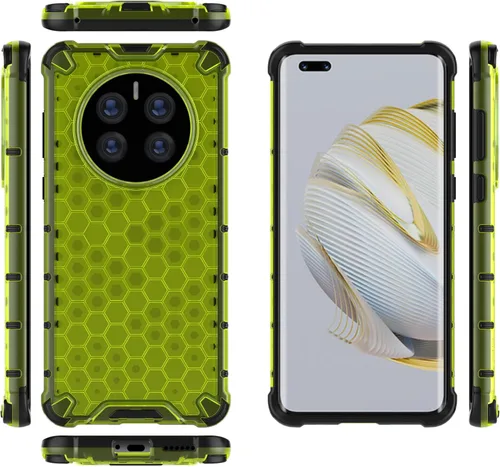 Miniatura 13 de Pzwoxukhov Funda para Huawei Mate 50 Pro, funda para Huawei Mate 50 Pro Honeycomb Anti-Drop Shock-Absorbing Case Negro