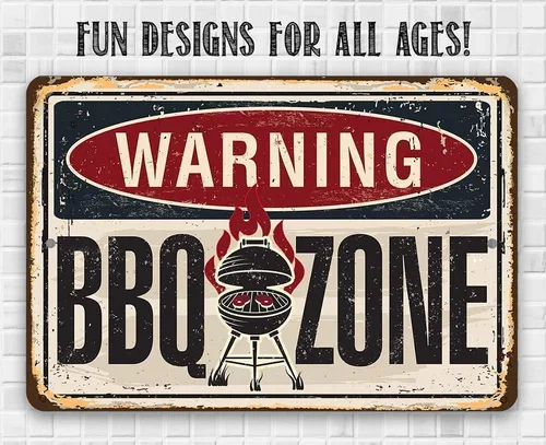 Miniatura 9 de Letreros de metal duradero para uso en interiores y exteriores, letreros y decoración de barbacoa, decoración y regalo de gran parrilla y barbacoa
