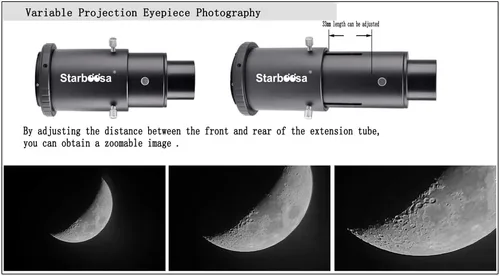 Miniatura 6 de Adaptador de cámara para telescopio de extensión variable – Compatible con cámaras Nikon N1 sin espejo – Conecta telescopios para fotografía