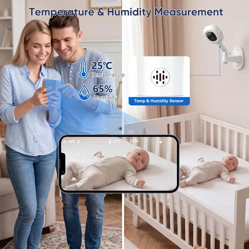 Miniatura 3 de wochel No Drill Baby Monitor Mount for Nanit Pro/Plus, Adjustable Nanit Wall Mount with USB C Charger Mount and 10FT Power Cable, Wall Bracket Stand