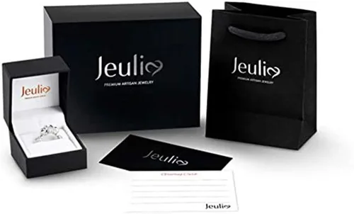 Miniatura 7 de Jeulia - Anillo de plata de ley con circonitas intercambiables para mujer, para boda, compromiso, aniversario