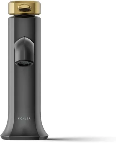 Miniatura 10 de KOHLER 27000-4K-BMB - Grifo de baño de un solo mango con montaje de drenaje emergente, grifo de lavabo de baño de un agujero, 1.0 gpm, negro mate